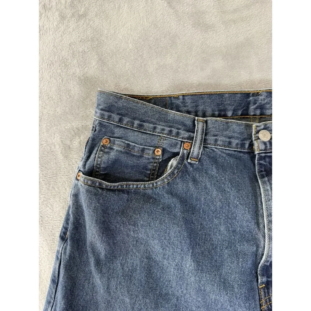 Levis 550 Jeans Mens 38x32‎ Blue Denim Relaxed Fit Straight Leg